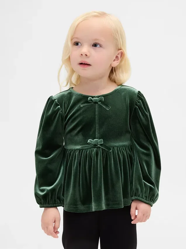 Haut à nœud en velours pour Bébé & Enfant