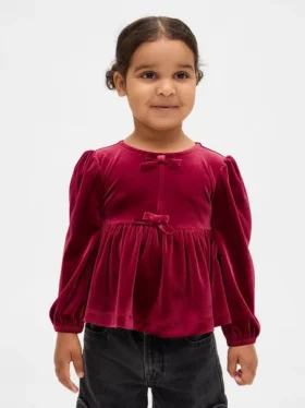 Haut à nœud en velours pour Bébé & Enfant