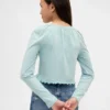 Haut smocké à col carré pour enfant