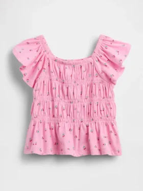 Haut smocké à manches flottantes pour Bébé & Enfant