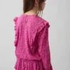 Haut à volants en maille froissée pour enfant
