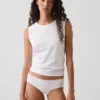 Hipster « cheeky » ultra-doux en coton stretch bio avec bordure en dentelle
