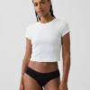 Hipster « cheeky » ultra-doux en coton stretch bio avec bordure en dentelle