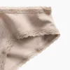 Hipster « cheeky » ultra-doux en coton stretch bio avec bordure en dentelle