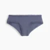 Hipster « cheeky » ultra-doux en coton stretch bio avec bordure en dentelle