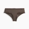 Hipster « cheeky » ultra-doux en coton stretch bio avec bordure en dentelle