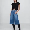 Jean-culotte taille haute