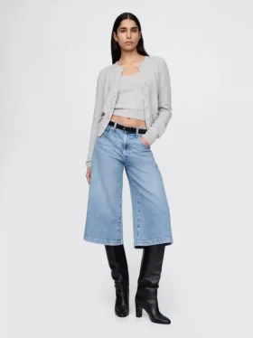 Jean-culotte taille haute