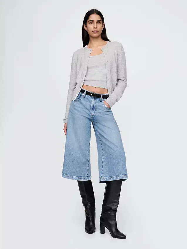 Jean-culotte taille haute