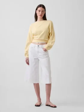 Jean-culotte taille haute