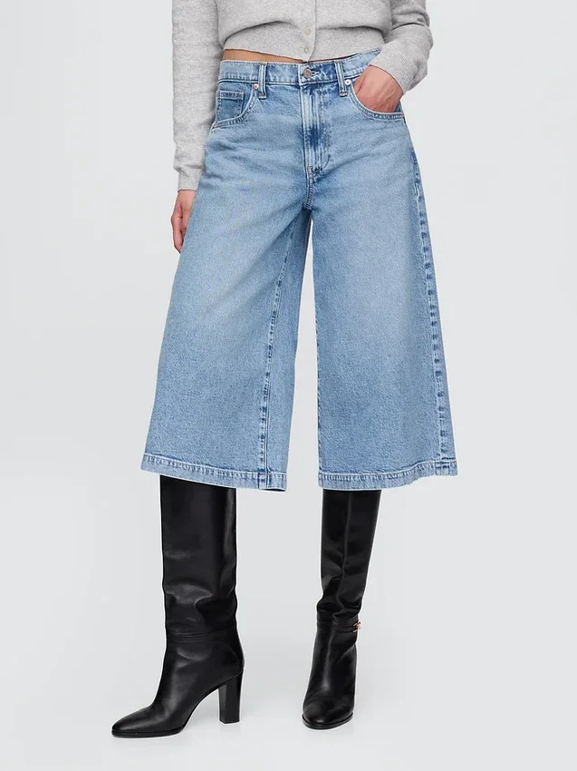 Jean-culotte taille haute