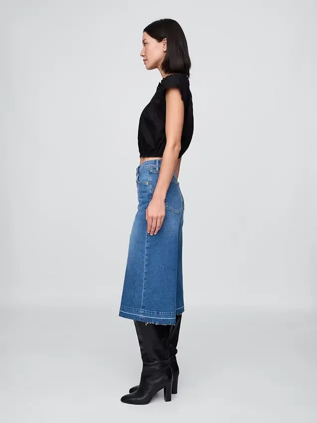 Jean-culotte taille haute