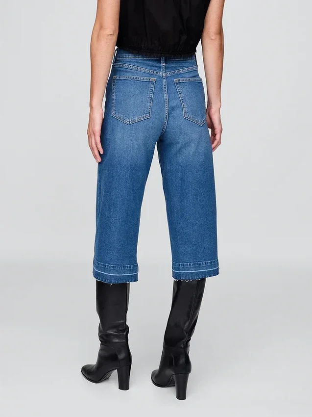 Jean-culotte taille haute