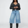 Jean-culotte taille haute