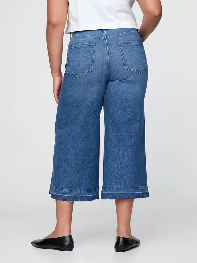 Jean-culotte taille haute