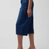 Jean-culotte taille haute à ceinture