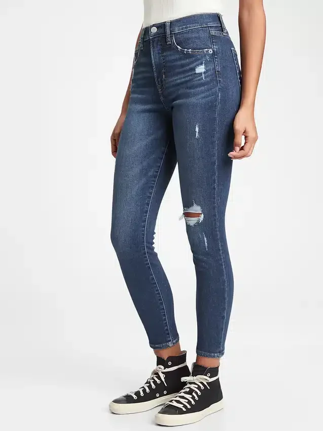 Jean skinny taille haute
