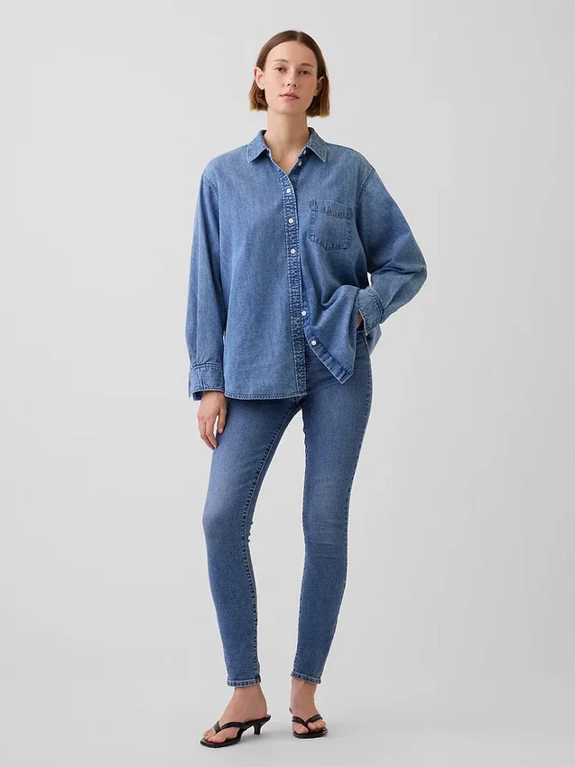Jean skinny taille haute