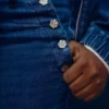 Jean à taille haute, pinces et jambes larges GAP × Hfr par Atelier Ndigo