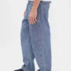 Jeans ample en chambray épais