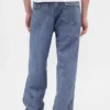 Jeans ample en chambray épais