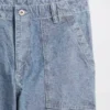 Jeans ample en chambray épais