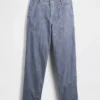 Jeans ample en chambray épais