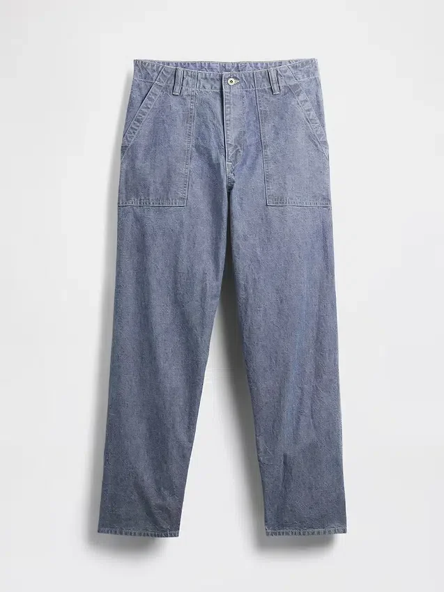 Jeans ample en chambray épais