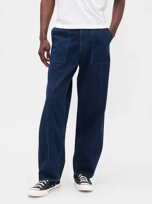 Jeans ample en toile