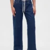 Jeans ample taille basse à cordon de serrage style années 90