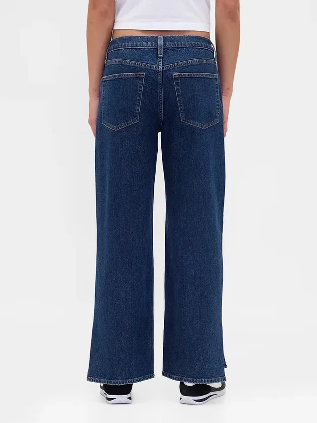 Jeans ample taille basse à cordon de serrage style années 90