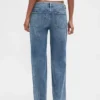 Jeans ample à taille basse et lacets, style années 90