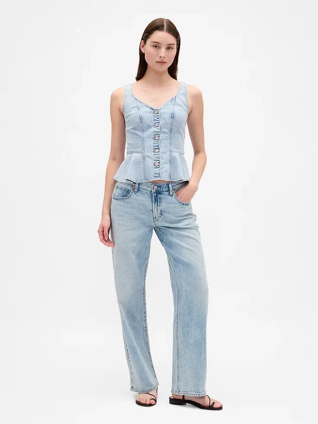 Jeans ample taille basse style années 90