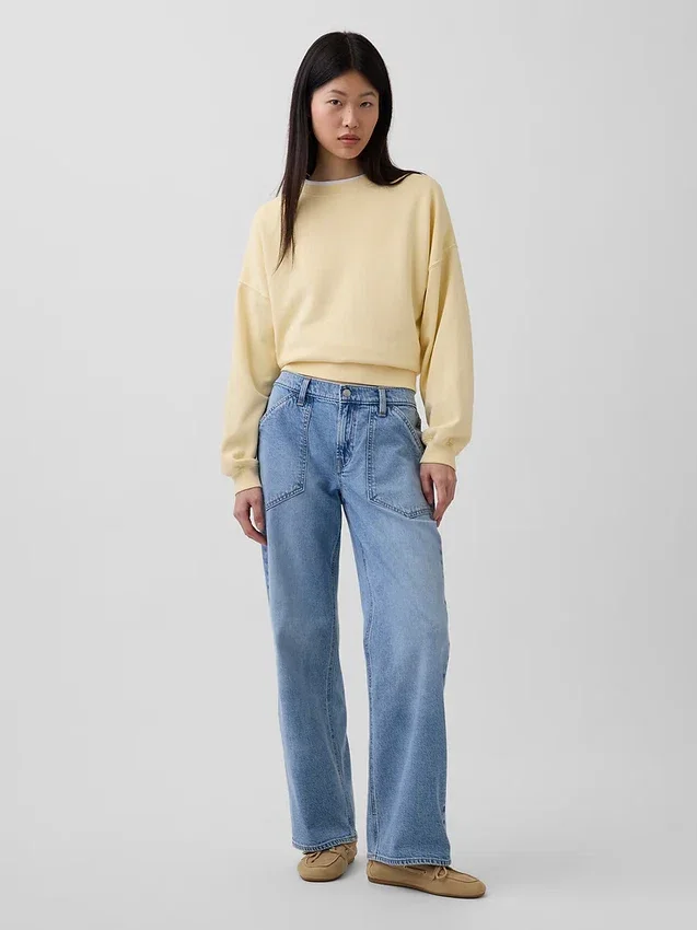 Jeans ample taille basse style années 90