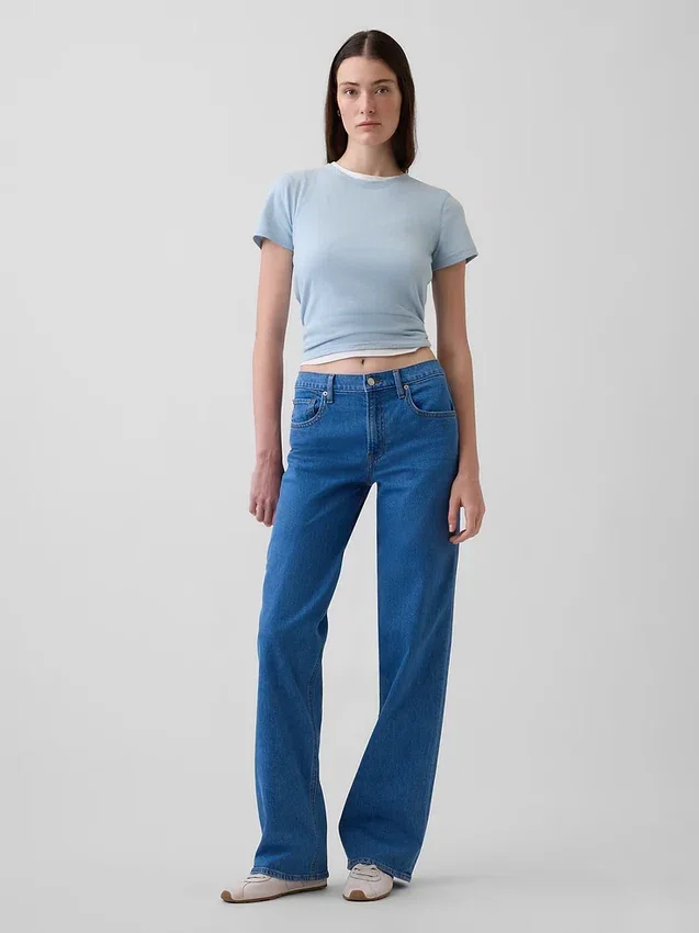 Jeans ample taille basse style années 90