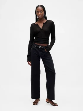 Jeans ample taille basse style années 90