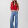 Jeans ample taille basse ultra-doux style années 90