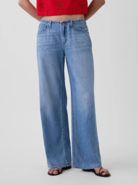 Jeans ample taille basse ultra-doux style années 90