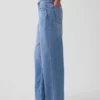 Jeans ample taille basse ultra-doux style années 90