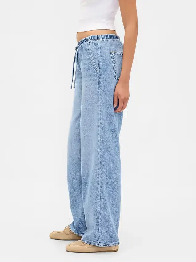 Jeans ample taille basse ultra-doux style années 90