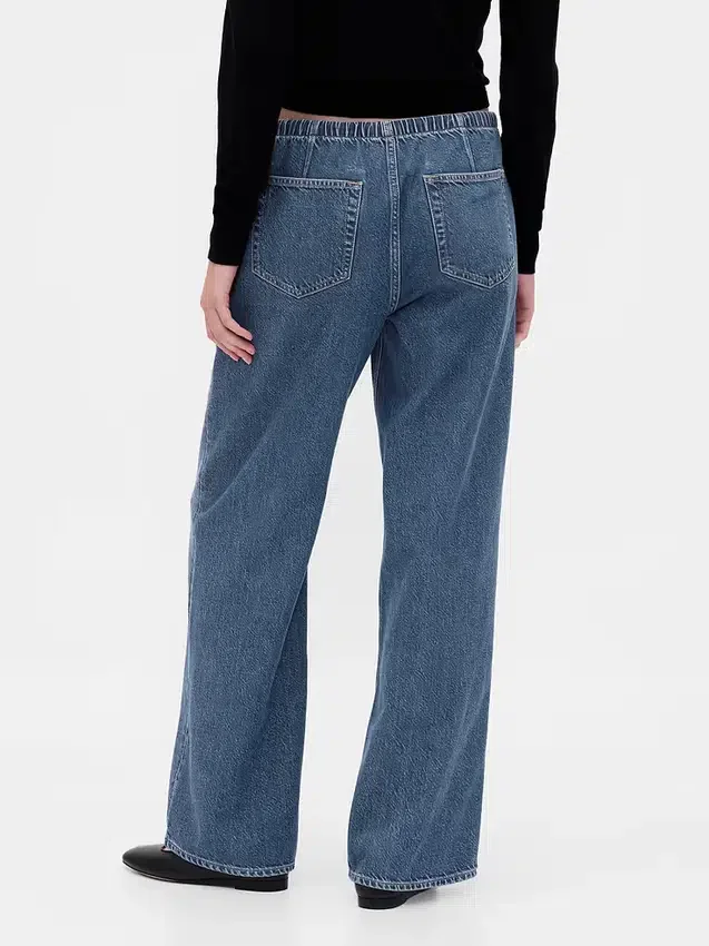 Jeans ample taille basse ultra-doux style années 90