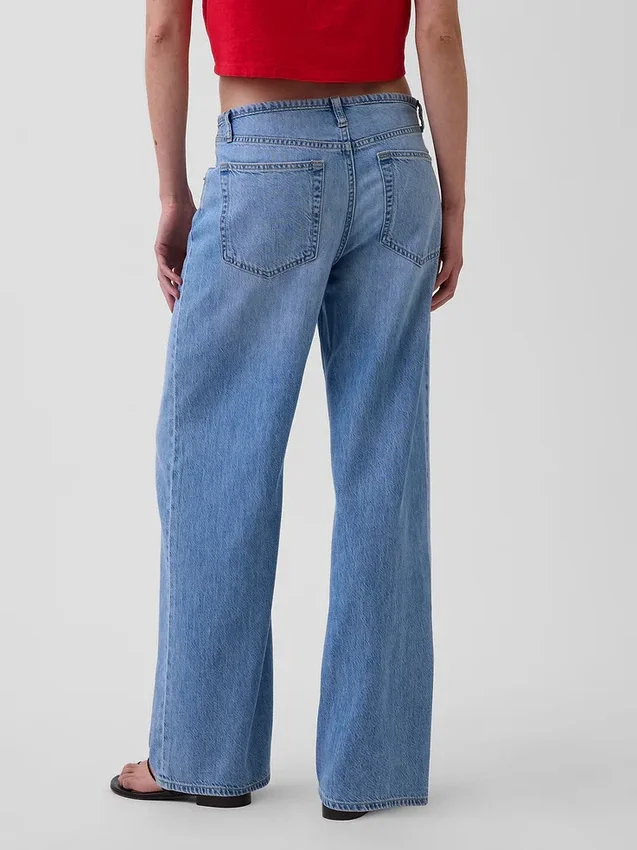 Jeans ample taille basse ultra-doux style années 90