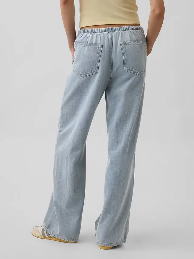 Jeans ample taille basse ultra-doux style années 90