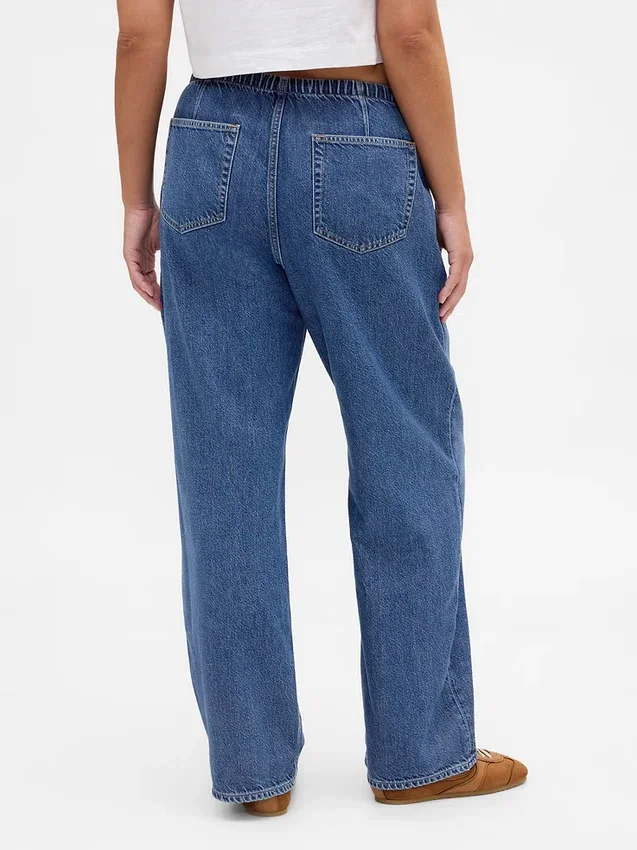 Jeans ample taille basse ultra-doux style années 90