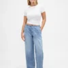 Jeans ample taille basse ultra-doux style années 90