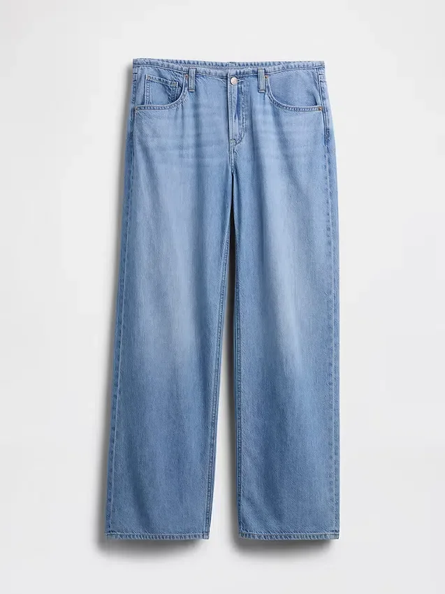 Jeans ample taille basse ultra-doux style années 90