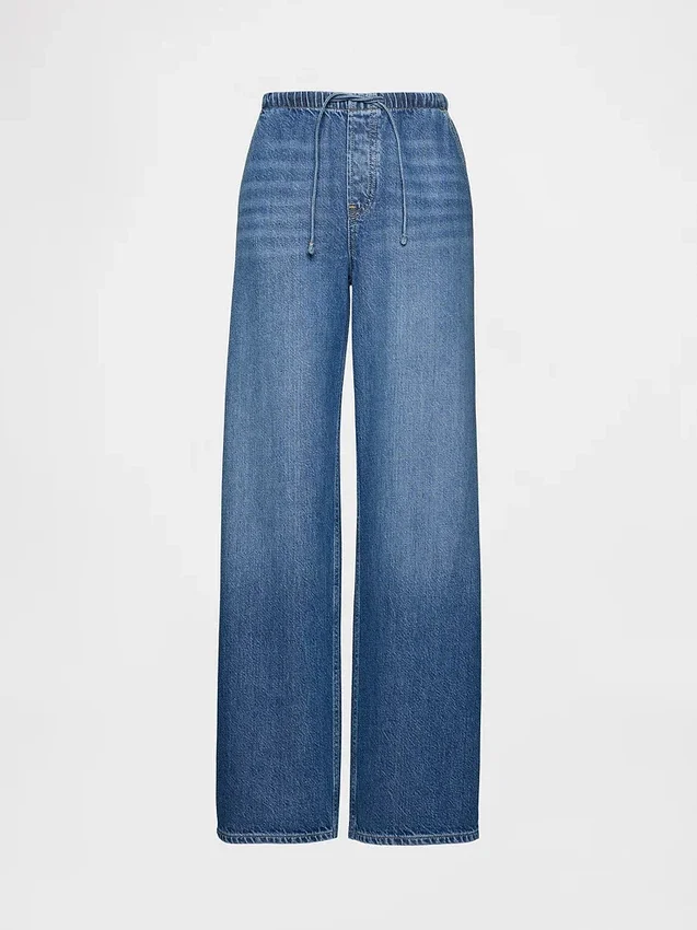 Jeans ample taille basse ultra-doux style années 90