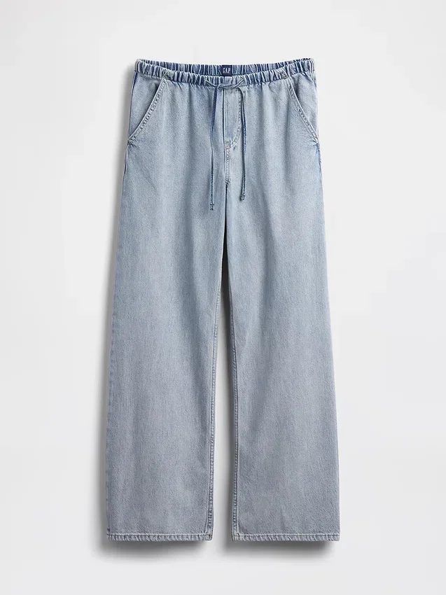 Jeans ample taille basse ultra-doux style années 90