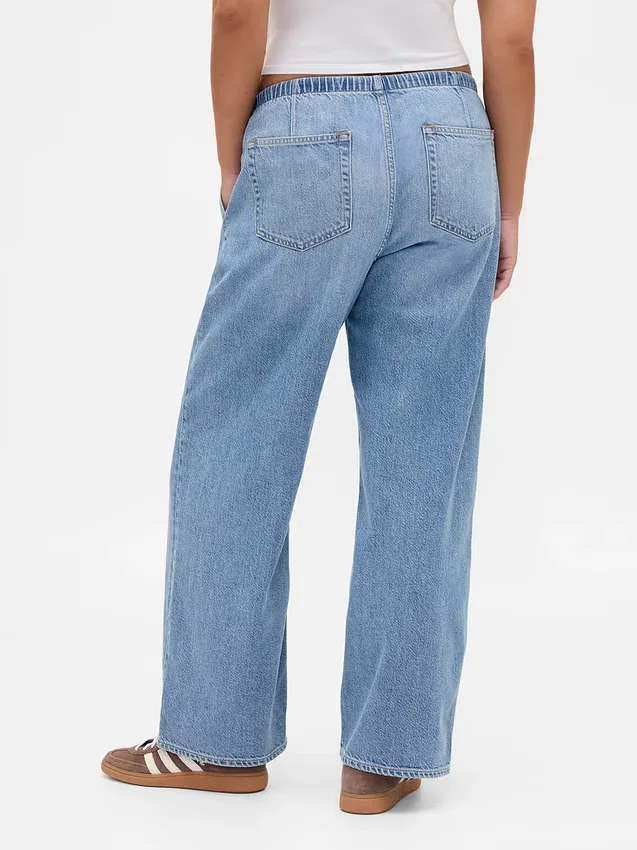 Jeans ample taille basse ultra-doux style années 90