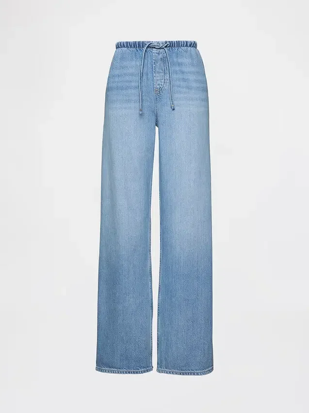 Jeans ample taille basse ultra-doux style années 90